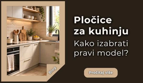 Savremena kuhinja sa pažljivo odabranim podnim i zidnim pločicama