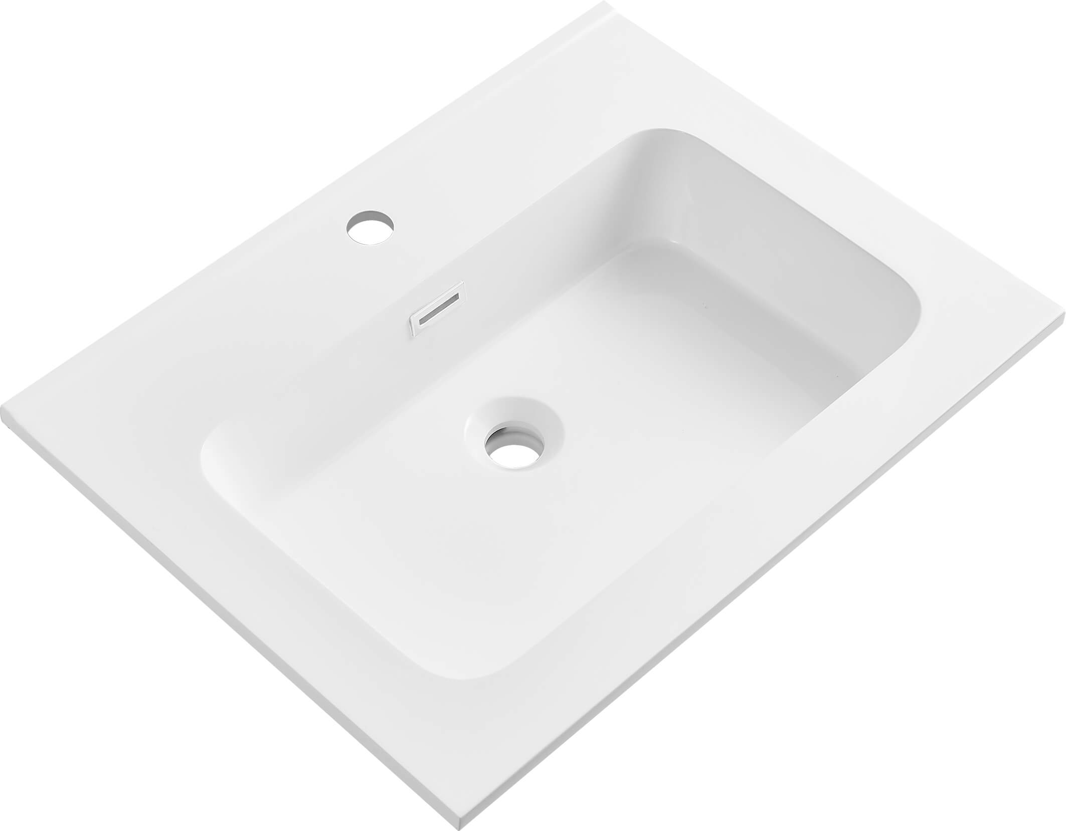 Deluxe 60 lavabo mat beli ugradni 61x46cm | Noks