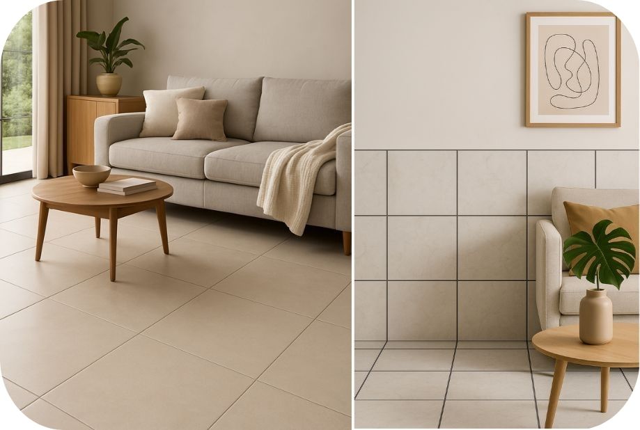 Neutralne ili kontrastne fuge – različit vizuelni efekat