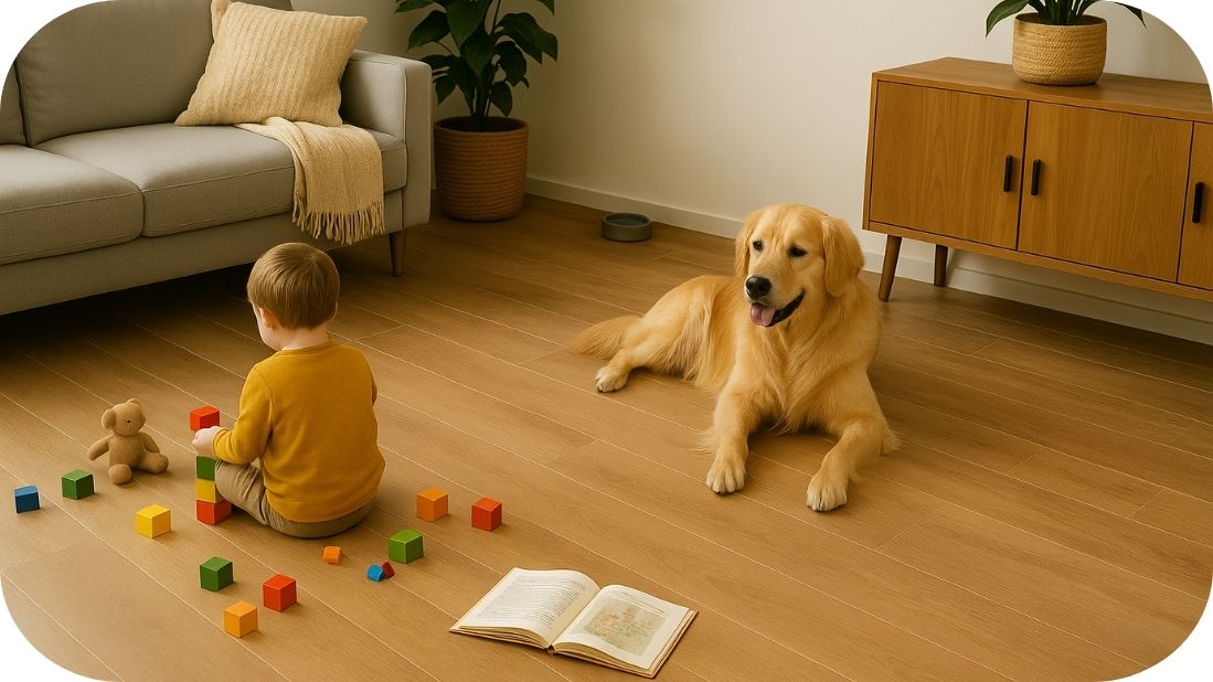 Granitne pločice u prostoru za igru i odmor