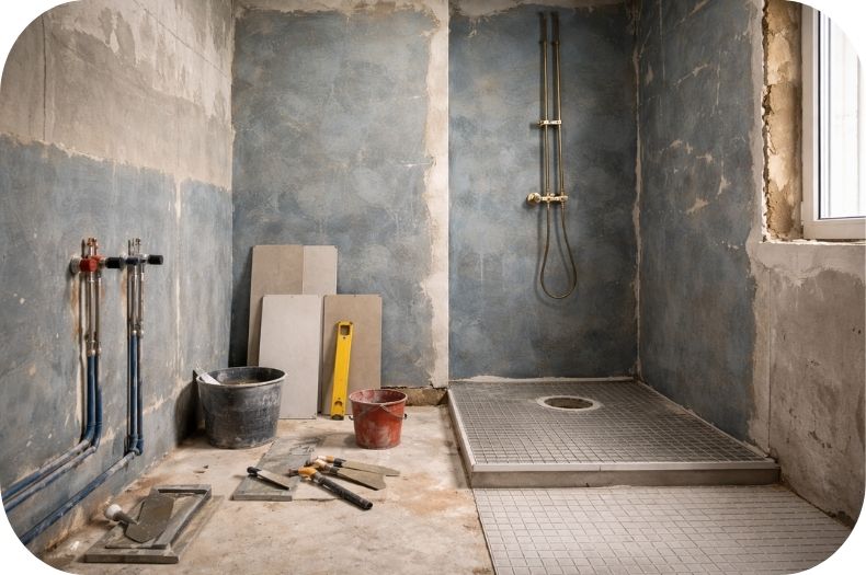 Hidroizolacija i instalacije u kupatilu tokom renoviranja pre postavljanja pločica