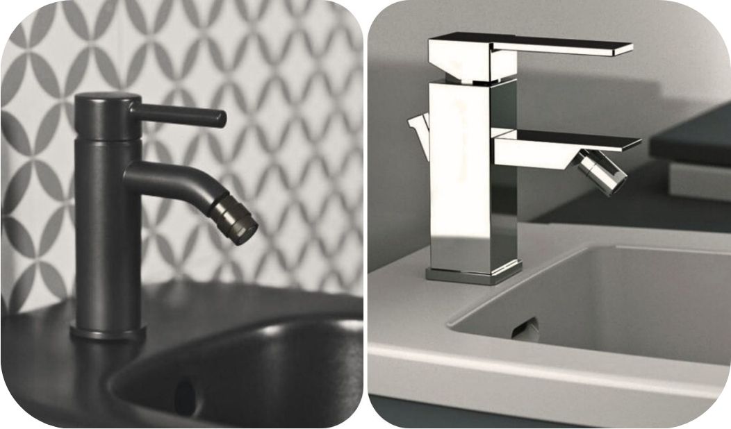 Jednoručne baterije za bide sa pokretnim aeratorom u crnoj i hrom varijanti, prilagođene preciznom usmeravanju mlaza