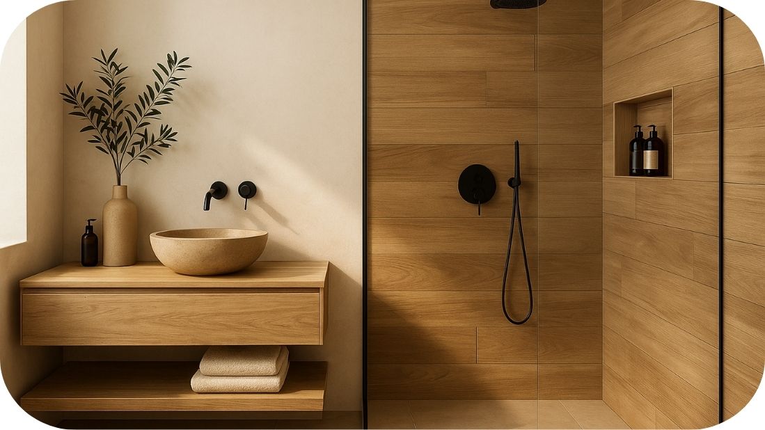 Kupatilo u harmoniji boja i materijala