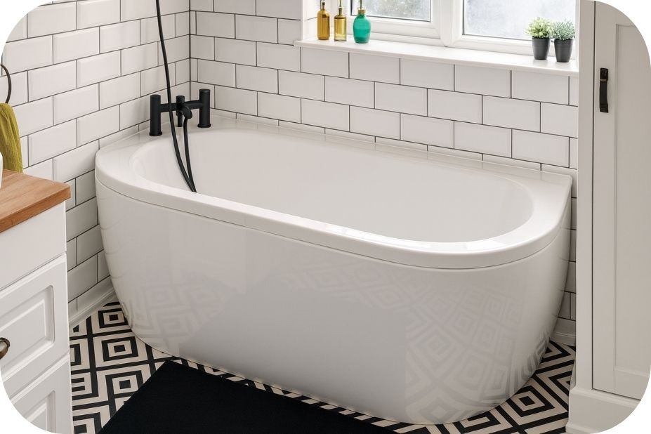 Mala kada u kupatilu sa metro pločicama