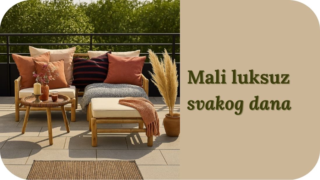 Uređenje male terase sa granitnim pločicama 2cm