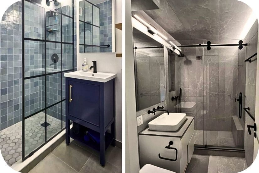 Malo kupatilo – dve ideje: plavi i sivi tonovi