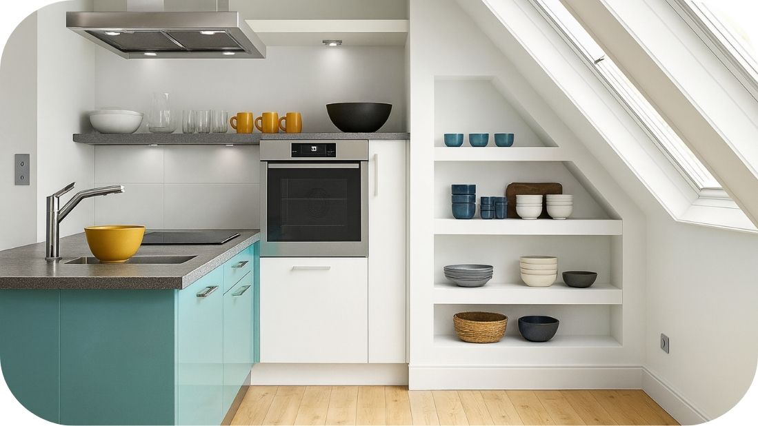 Pametno iskorišćen prostor u modernoj kuhinji
