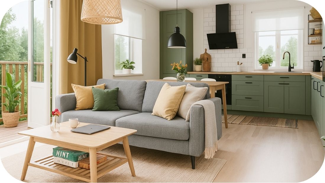 Skandinavska otvorena kuhinja – prirodna svetlost i jednostavne linije