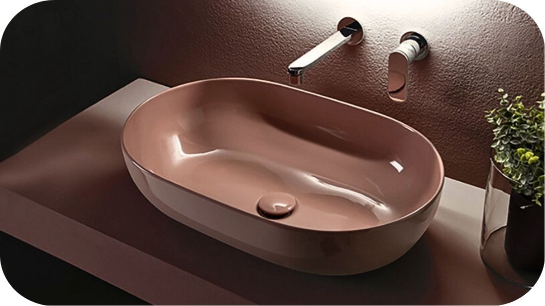 Pastelno roze umivaonik modernog dizajna