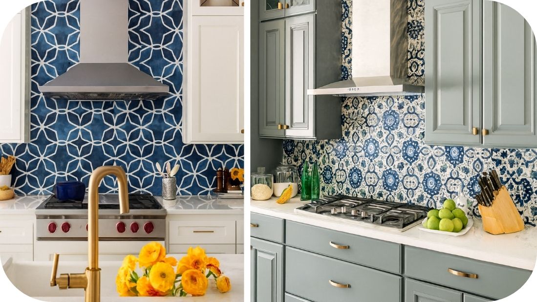Plave pločice u kuhinji – elegancija u svakom detalju