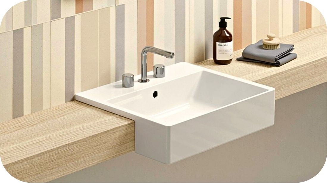 Poluugradni umivaonik modernog dizajna