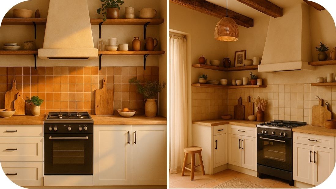 Rustične i boho bele kuhinje – toplina prirodnih materijala