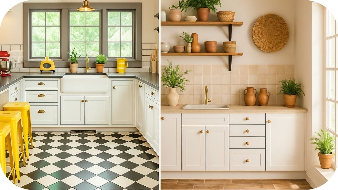 Rustične i boho bele kuhinje – toplina tekstura i prirodnih tonova