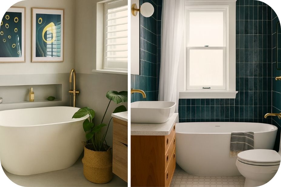 Samostojeće kade u savremenom kupatilu