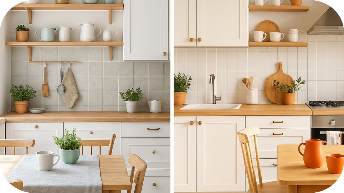 Skandinavske kuhinje sa toplim akcentima