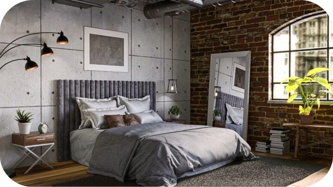 spavaca-soba-industrijski-stil