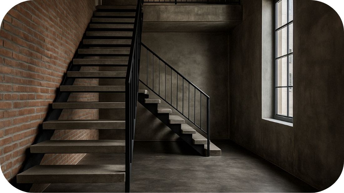 stepenice-industrijski-stil-estetski-izraz