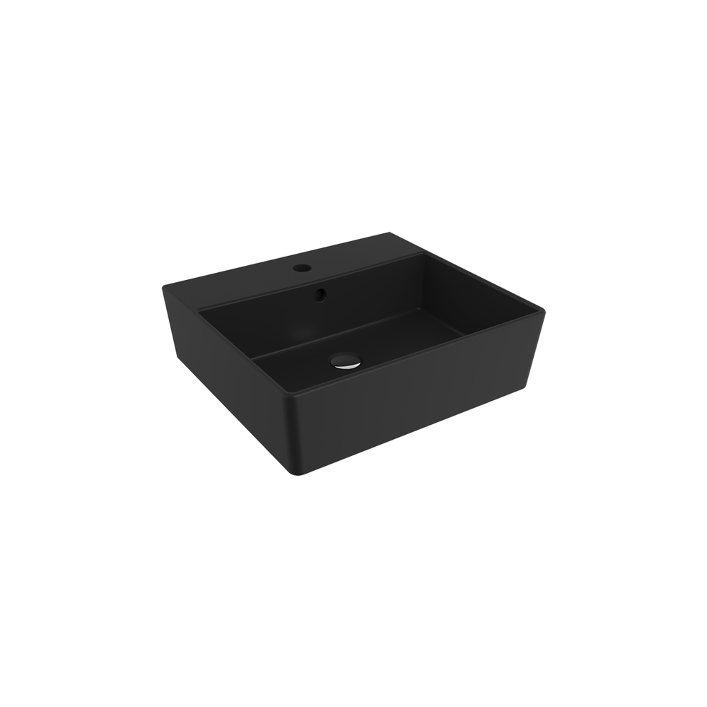 Milano lavabo 50x45cm Mat Crni, Dostupne boje: Mat crni-