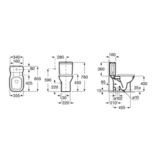 Debba WC šolja za monoblok-2
