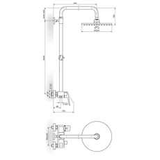 Tuš baterija sa usponskim tušem Stolz White, Modeli: Tuš baterija sa usp. tušem-2