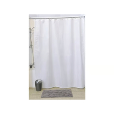 Zavesa za kadu Tendance 180x200cm – bela, sa kukicama-