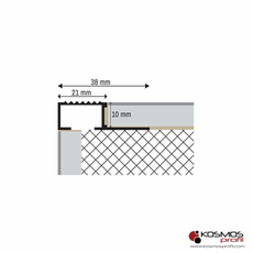 Lajsna za stepenice 4059 Srebro-mat, Boja profila: srebro-mat-2