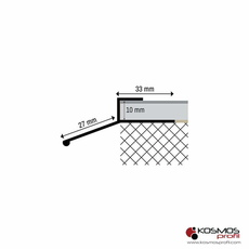 Lajsna balkonska okapnica AO-10D 3m/10mm srebro-mat-2