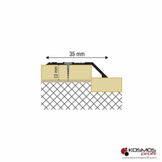 Lajsna profil za dva nivoa JC-86  2,7m zlato-mat-2
