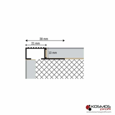 Lajsna profil za stepenice 4058 2,7m/10mm zlato-mat-2