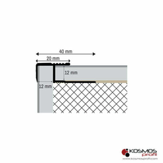 Lajsna profil za stepenice i laminat PFA-12 3m/12mm srebro-mat, Dostupne boje: Srebro-mat, Debljina: 12, Dužina: 300-2