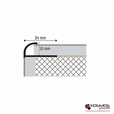 Lajsna ugaona 3419 2,7m/10mm srebro-brušeno-2