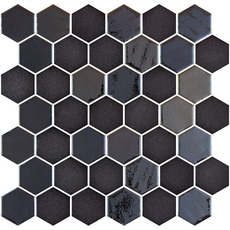 Hex XL Stoneglass Opalo Black 31,19x31,19cm-