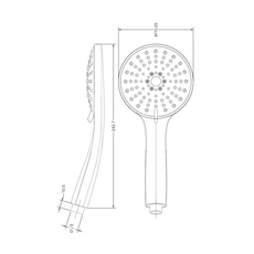 Tuš ručica BQ1655BL-2