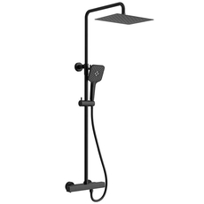 Termostatska baterija sa usponskim tušem QOW TS Crni, Dostupne boje: Crna-