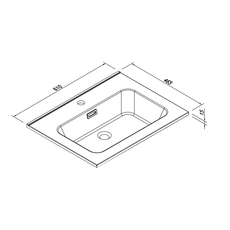 Deluxe/Nature 60 lavabo White 61x46cm, Dostupne boje: Deluxe/Nature White, Širina: 61-2