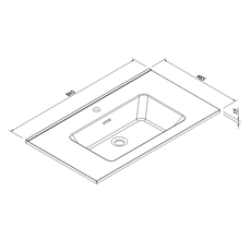 Nature 80 lavabo White 81x46cm, Dostupne boje: Bela Sjaj, Širina: 81-2