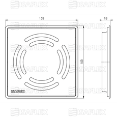 Rešetka Vir 15x15 sa inox okvirom 7041-2
