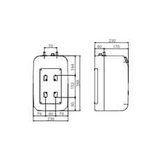 Bojler Termorad BT 6L NM bez pritiska, Model: Bez pritiska, Kazan: Prohromski, Zapremina: 6L, Montaža: Niskomontažni-2
