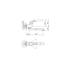 Zidna baterija za hladnu vodu Perla L=200, Modeli: Zidna baterija (L=200)-2