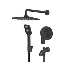 Ugradna baterija za tuš sa izlivom S2 Black, Modeli: Ugradni set (izliv i zidni tuš)-