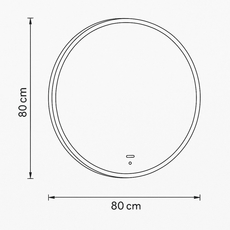 LED ogledalo Aura 80 Delta-2