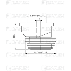 Odvod za wc šolju simplon – ekscentar 20mm-2