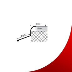 Balkonska okapnica AO-10E 3m/10mm Srebro-mat-2