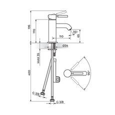 Baterija za lavabo Gee.O, Modeli: Za lavabo-2