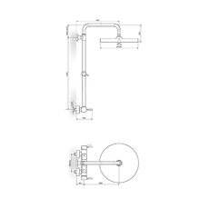 Baterija za kadu sa usponskim i ručnim tušem Gee.O, Modeli: Baterija sa usponskim tušem-2