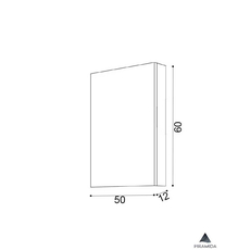 Ormarić sa ogledalom Karma L 50cm-2