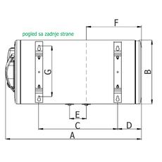 Bojler Termorad 80L BT TR Horizontalni Prohrom-2