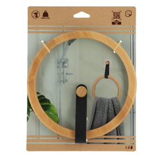 Držač peškira okrugli Tendance samolepljivi Bambus-crna-2