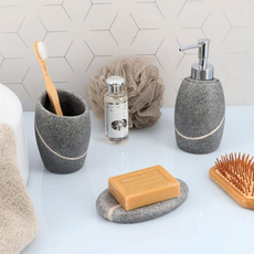 Čaša za četkice Tendance stone effect Siva-2