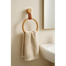 Držač peškira okrugli samolepljivi Tendance Bambus-Braon-2